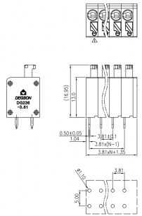 DG236-3.81-02P-11-00A(H) клеммники degson DEGSON даташит схема