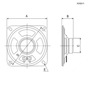 YD103-71 5W 8ohm динамики RUICHI даташит схема