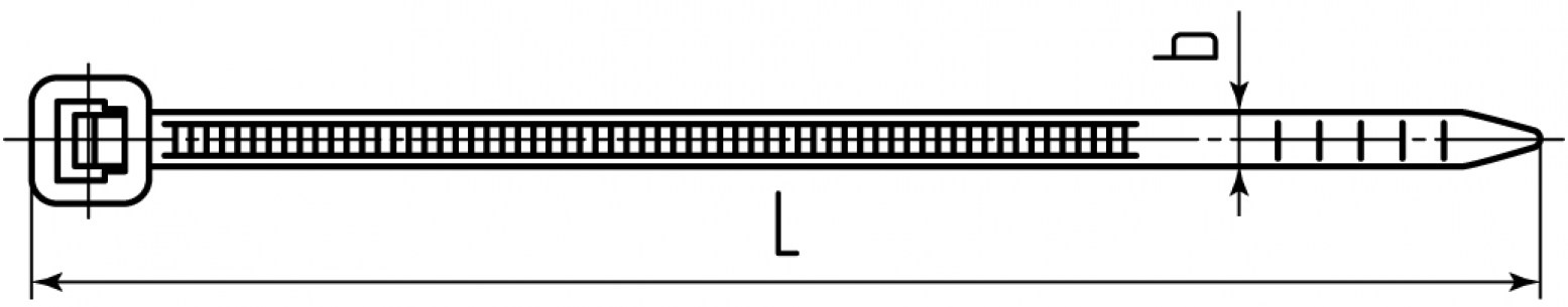 КСС 4*200 (кр) (100шт) кабельные стяжки FortisfIex даташит схема