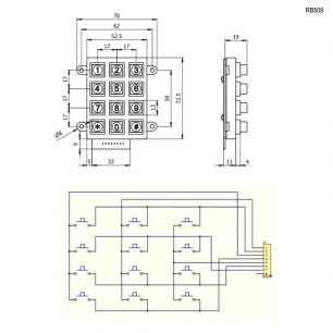 RB509 клавиатура RUICHI даташит схема