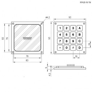 RPA20-16-TM pin клавиатура RUICHI даташит схема