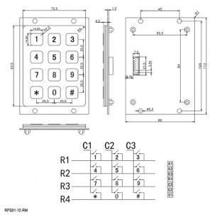 RPS01-12-RM pin клавиатура RUICHI даташит схема