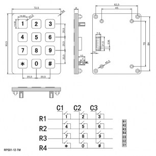 RPS01-12-TM pin клавиатура RUICHI даташит схема