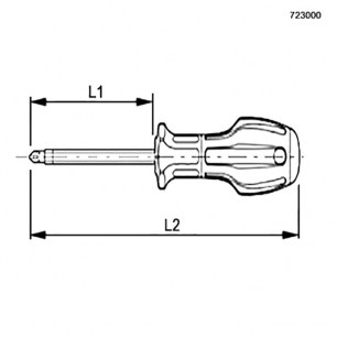 723012 Отвертка PZ1x38мм Дело Техники схема фото