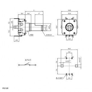PEC12R 24/24 20mm энкодер RUICHI даташит схема