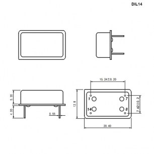 2.000 MHz (HCMOS/TTL) DIL-14 кварцевые генераторы RUICHI даташит схема