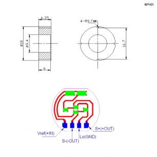 WPAH01-50 датчик давления WINSEN даташит схема