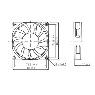 RQD 8015MS 24VDC вентилятор TIDAR даташит схема