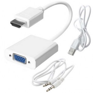 HDMI (m)-VGA (f)+AUX Power разъем