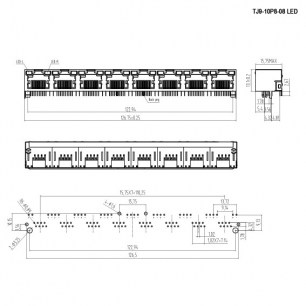 TJ9-10P8-08 LED разъем RUICHI даташит схема