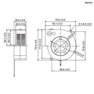 RQU7530MS 24VDC вентиляторы-улитка dc RUICHI даташит схема