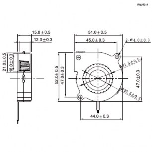 RQU5015MS 24VDC вентиляторы-улитка dc RUICHI даташит схема