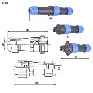 КД-016-3 герметичные разъемы RUICHI даташит схема
