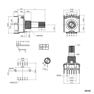 RS1701 5 15mm энкодер RUICHI даташит схема