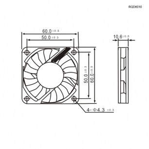 RQD 6010MS 5VDC вентилятор RUICHI даташит схема