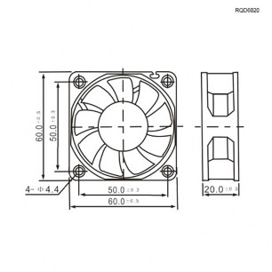 RQD 6020MS 5VDC вентилятор TIDAR даташит схема