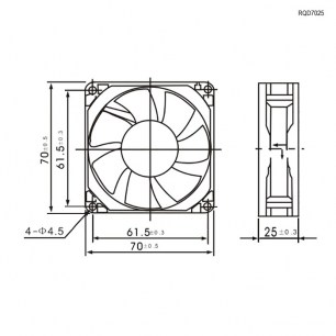 RQD 7025MS 24VDC вентиляторы dc TIDAR даташит схема