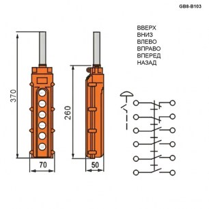 GB8-B103 кнопочный пост RUICHI даташит схема