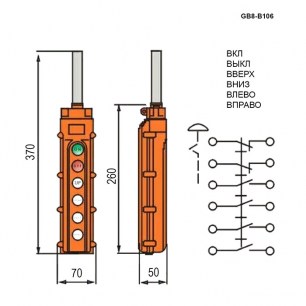 GB8-B106 кнопочный пост RUICHI даташит схема