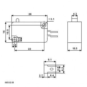 KW3-02-06 микропереключатель RUICHI даташит схема