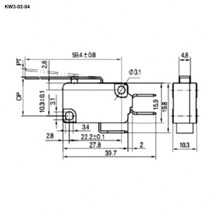 KW3-02-04 микропереключатель RUICHI даташит схема