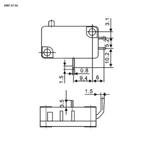 KW7-07-04 микропереключатель RUICHI даташит схема