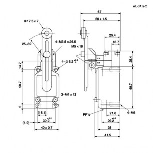 WL-CA12-2 выключатель путевой RUICHI даташит схема