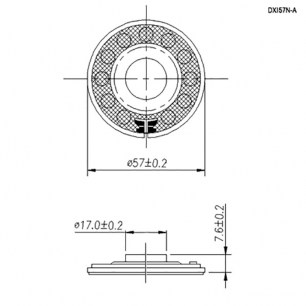 DXI57N-A 1W 50ohm динамики RUICHI даташит схема