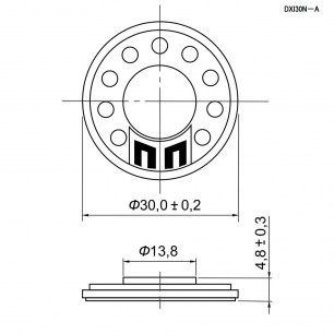 DXI30N-A 1W 50ohm динамики RUICHI даташит схема