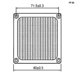 PF-80 решетки для вентиляторов RUICHI даташит схема