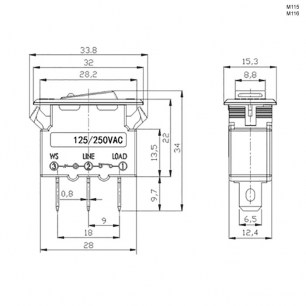 M116-B120 20A автоматические выключатели RUICHI даташит схема