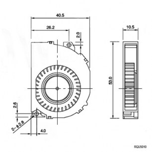 RQU5010MS 24VDC вентилятор улитка RUICHI даташит схема