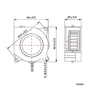 RQU4020MS 5VDC вентилятор улитка RUICHI даташит схема