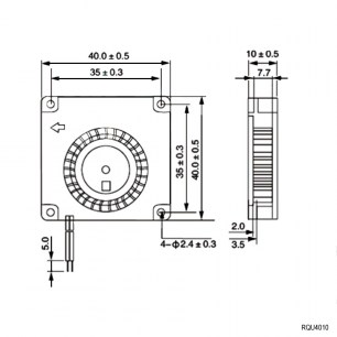 RQU4010MS 5VDC вентилятор улитка RUICHI даташит схема