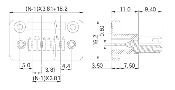 15CDGV-3.81-03P-14-00A(H) клеммники degson DEGSON даташит схема