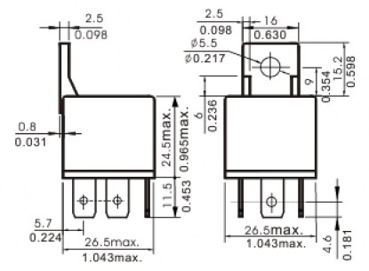 NVF4-2-C-Z-30-A1-DC12V-1.6 реле электромагнитное FORWARD даташит схема