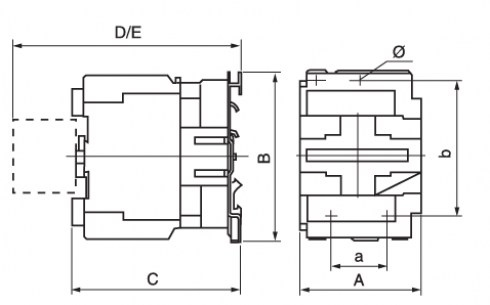 CJX2-D4011 40A 380V/AC3 50Гц пускатель ANDELI даташит схема