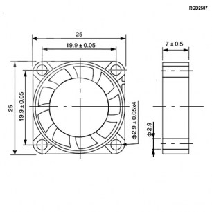 RQD 2507MS 12VDC вентиляторы dc RUICHI даташит схема