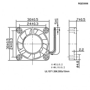 RQD 3006MS 12VDC вентилятор RUICHI даташит схема