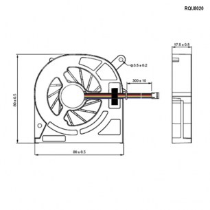 RQU8020HS 12VDC вентилятор улитка RUICHI даташит схема