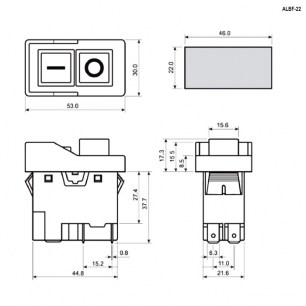ALBF-22 переключатель кнопочный RUICHI даташит схема
