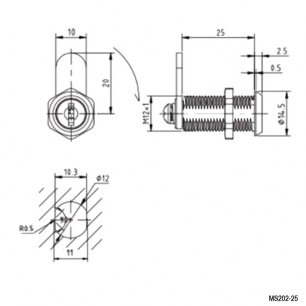 MS202-25 замок RUICHI даташит схема