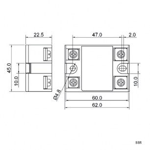 SSR-75DD реле твердотельное RUICHI даташит схема