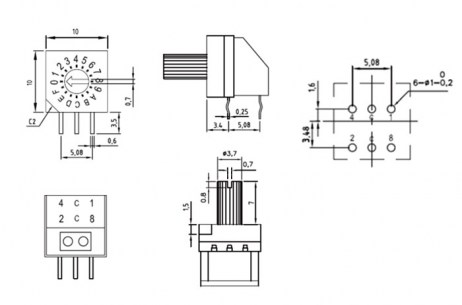 RR31607 dip переключатель RUICHI даташит схема