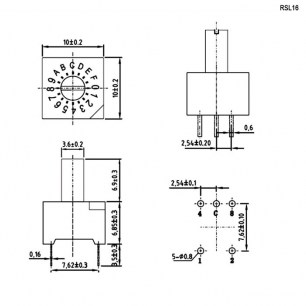 RSL16 dip переключатель RUICHI даташит схема