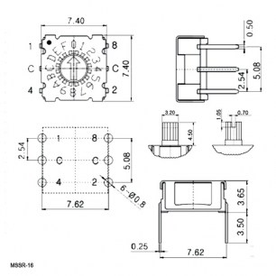 MSSR-16 dip переключатель RUICHI даташит схема