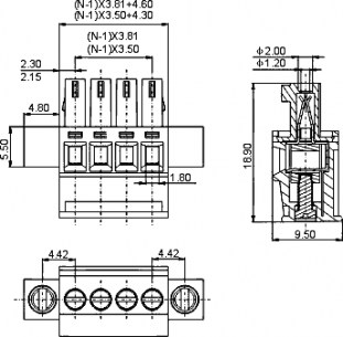 15EDGKBM-3.5-02P-14-100A(H) клеммники degson DEGSON даташит схема