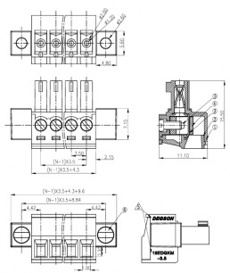 15EDGKM-3.5-02P-14-00A(H) клеммники degson DEGSON даташит схема