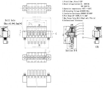 15EDGKAM-3.5-03P-14-100A(H) клеммники degson DEGSON даташит схема