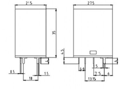 HK13F-DC12V-2CP реле электромагнитное HKE даташит схема